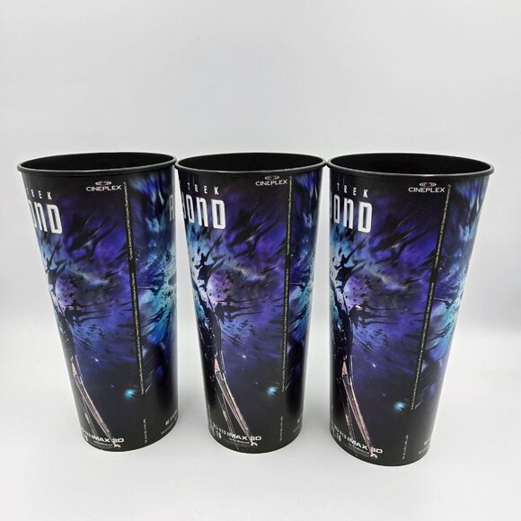 Star Trek Beyond U.S.S Franklin And Swarm Ship Toppers Movie Theater Promo Cups - Picture 4 of 16